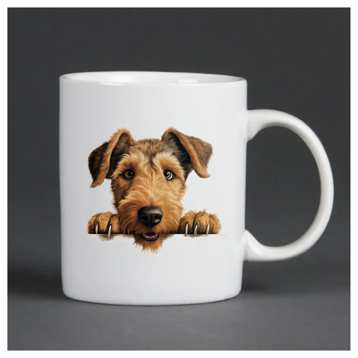 Brown Dog Terrier Cute Face Vinyl Sticker Decal