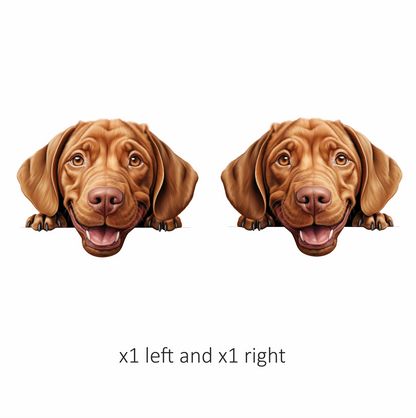 Brown Dog Labrador Smiling Face Vinyl Sticker Decal