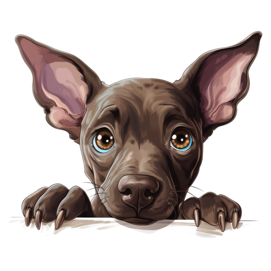 Brown Dog Puppy Big Ears Vinyl Sticker Decal