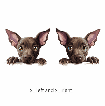 Brown Dog Puppy Big Ears Vinyl Sticker Decal