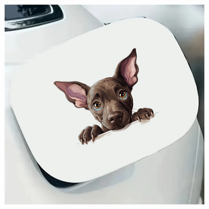 Brown Dog Puppy Big Ears Vinyl Sticker Decal