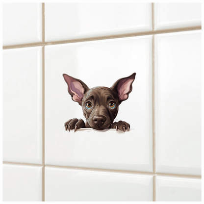Brown Dog Puppy Big Ears Vinyl Sticker Decal