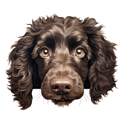 Brown Dog Spaniel Head Portrait Vinyl Sticker Decal