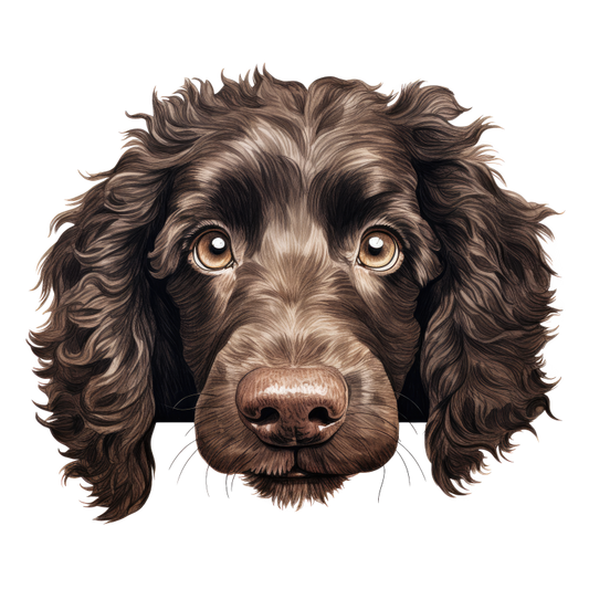 Brown Dog Spaniel Head Portrait Vinyl Sticker Decal