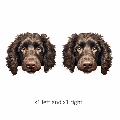 Brown Dog Spaniel Head Portrait Vinyl Sticker Decal