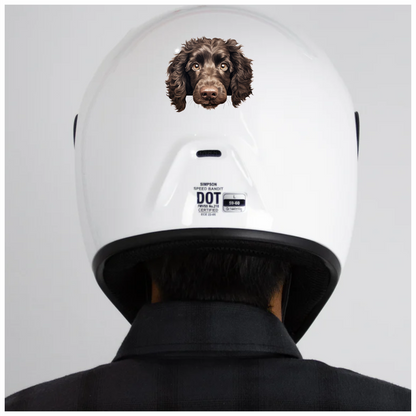 Brown Dog Spaniel Head Portrait Vinyl Sticker Decal