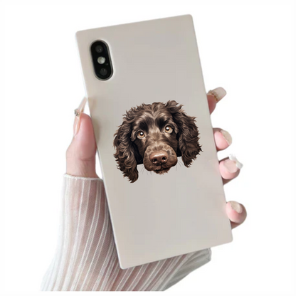 Brown Dog Spaniel Head Portrait Vinyl Sticker Decal