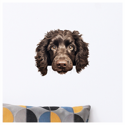 Brown Dog Spaniel Head Portrait Vinyl Sticker Decal