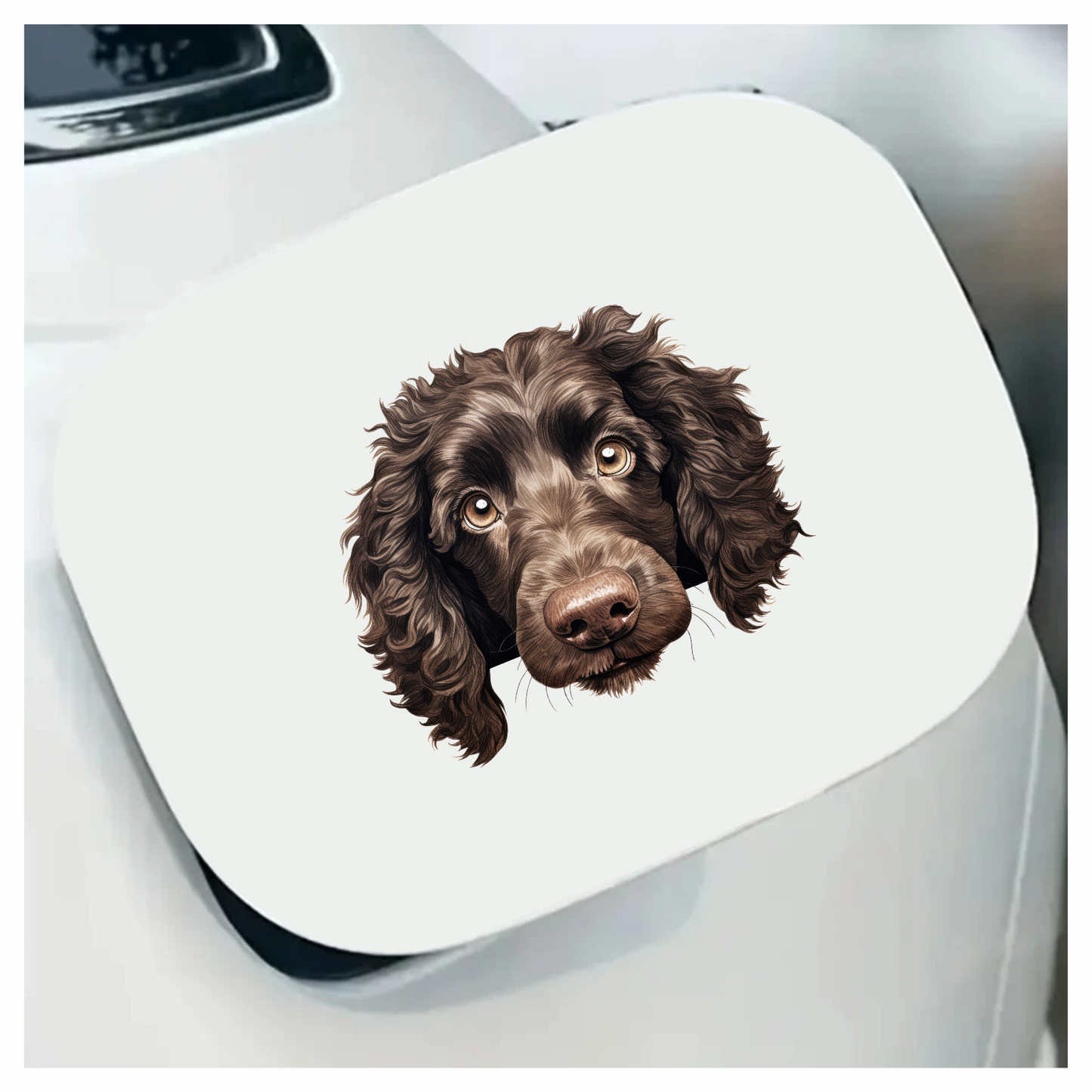 Brown Dog Spaniel Head Portrait Vinyl Sticker Decal