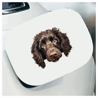 Brown Dog Spaniel Head Portrait Vinyl Sticker Decal