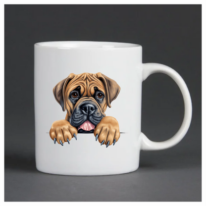 White Helmet Dog Bulldog Back Vinyl Sticker Decal