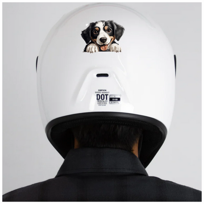 Black White Dog Puppy Cartoon Vinyl Sticker Decal