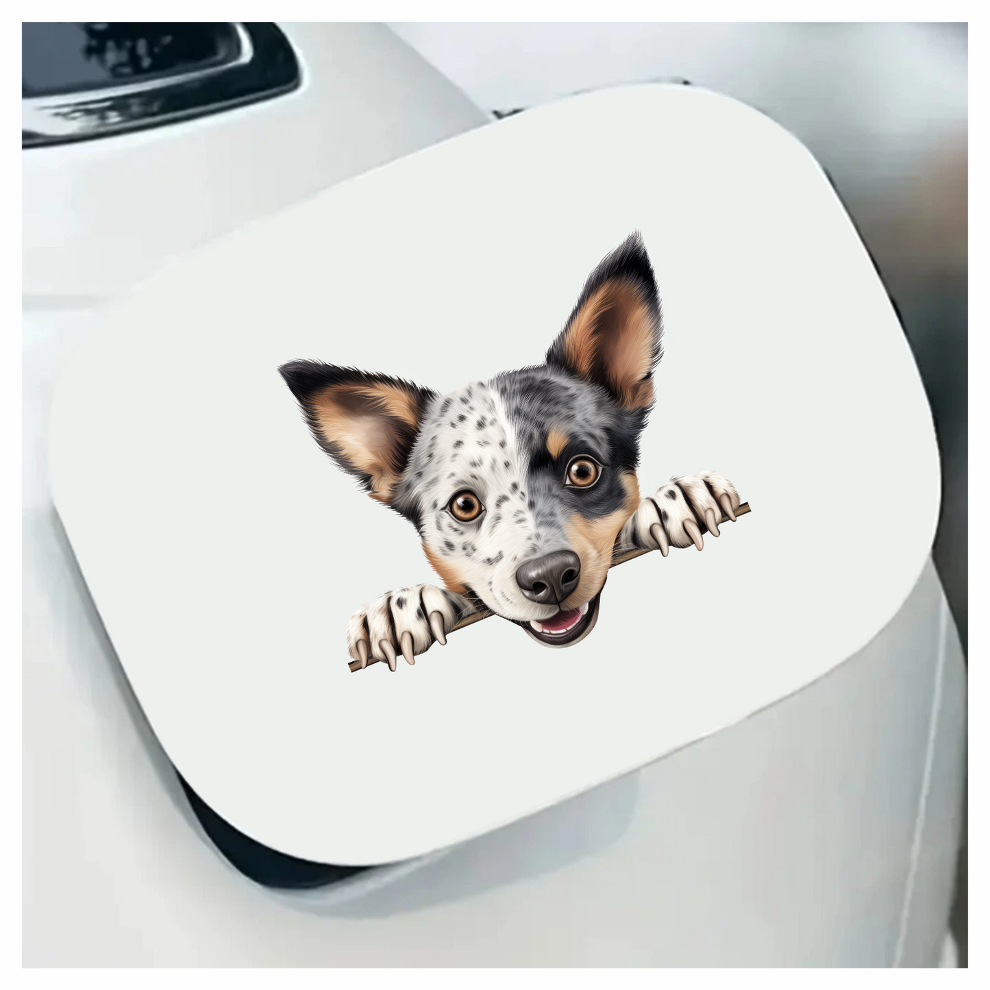 Black White Dog Cattle Blue Vinyl Sticker Decal