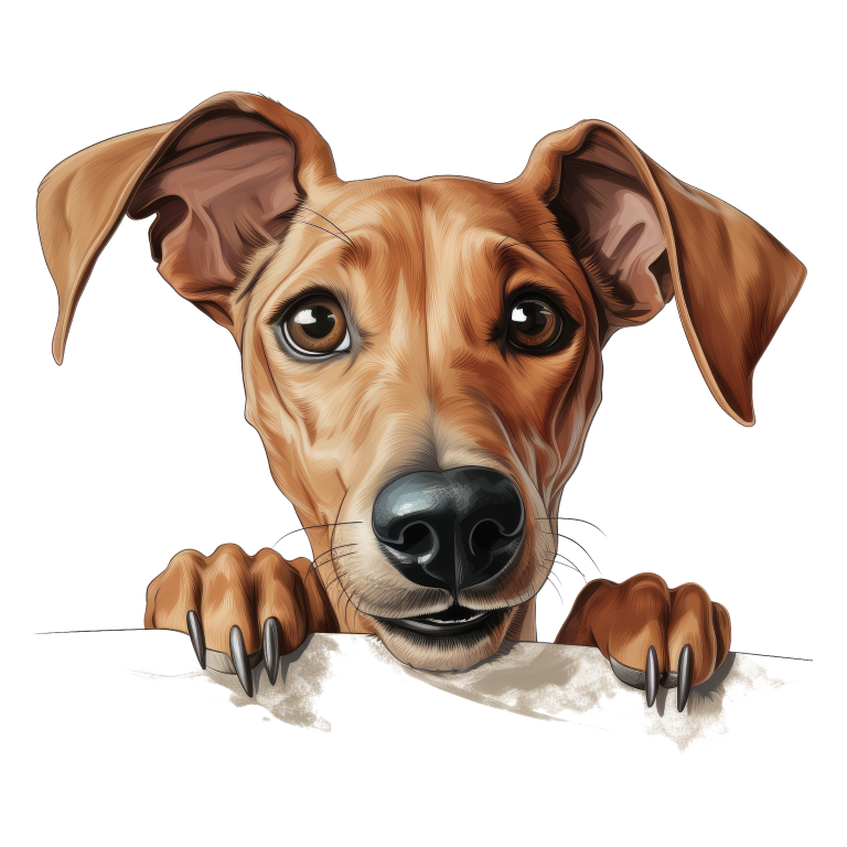 Brown Dog Cartoon Illustration Sticker Vinyl Sticker Decal