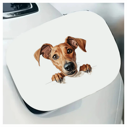 Brown Dog Cartoon Illustration Sticker Vinyl Sticker Decal