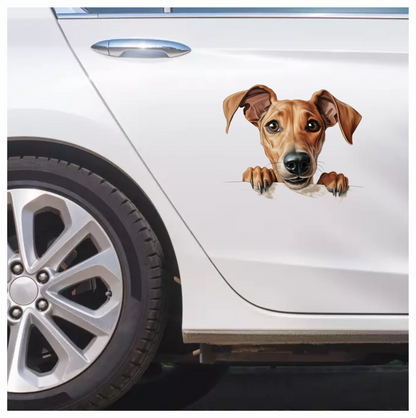 Brown Dog Cartoon Illustration Sticker Vinyl Sticker Decal