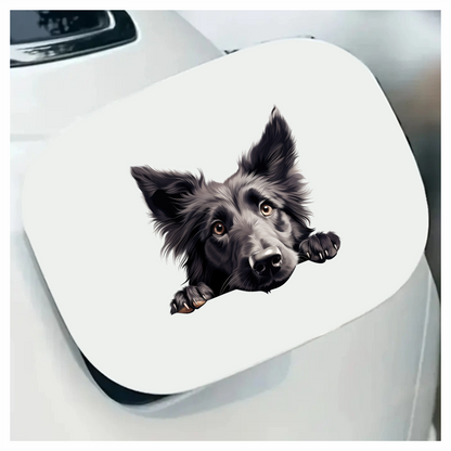 Black Dog Border Collie Face Vinyl Sticker Decal