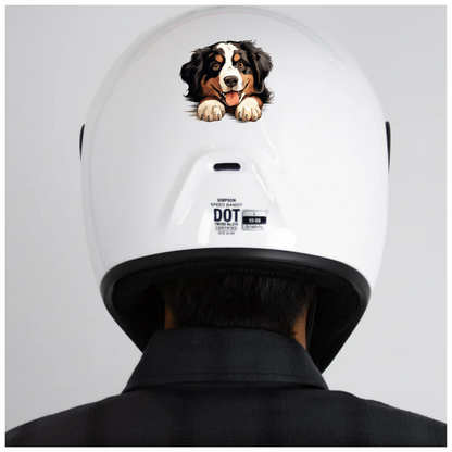 Black Brown White Dog Bernese Vinyl Sticker Decal