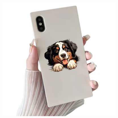 Black Brown White Dog Bernese Vinyl Sticker Decal