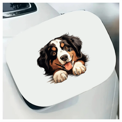 Black Brown White Dog Bernese Vinyl Sticker Decal