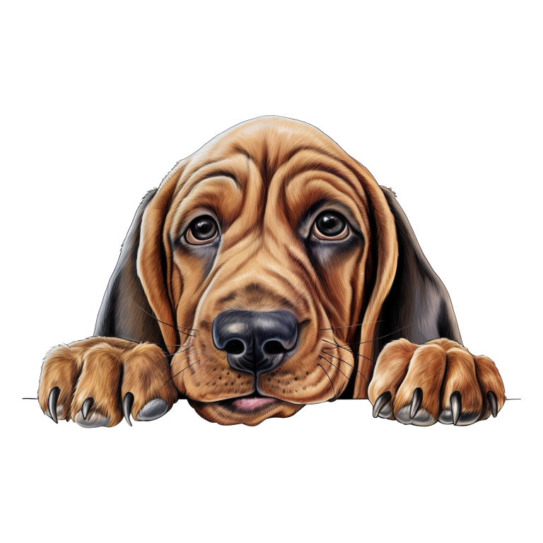 Brown Dog Puppy Basset Hound Vinyl Sticker Decal