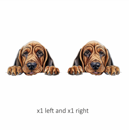 Brown Dog Puppy Basset Hound Vinyl Sticker Decal