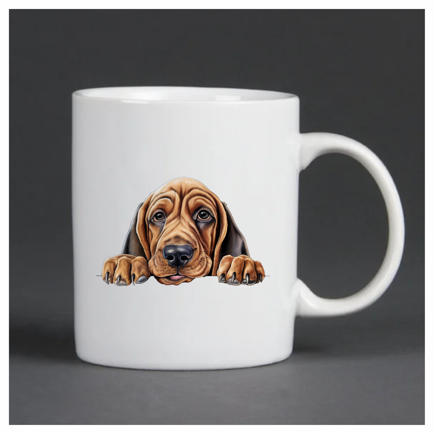 Brown Dog Puppy Basset Hound Vinyl Sticker Decal