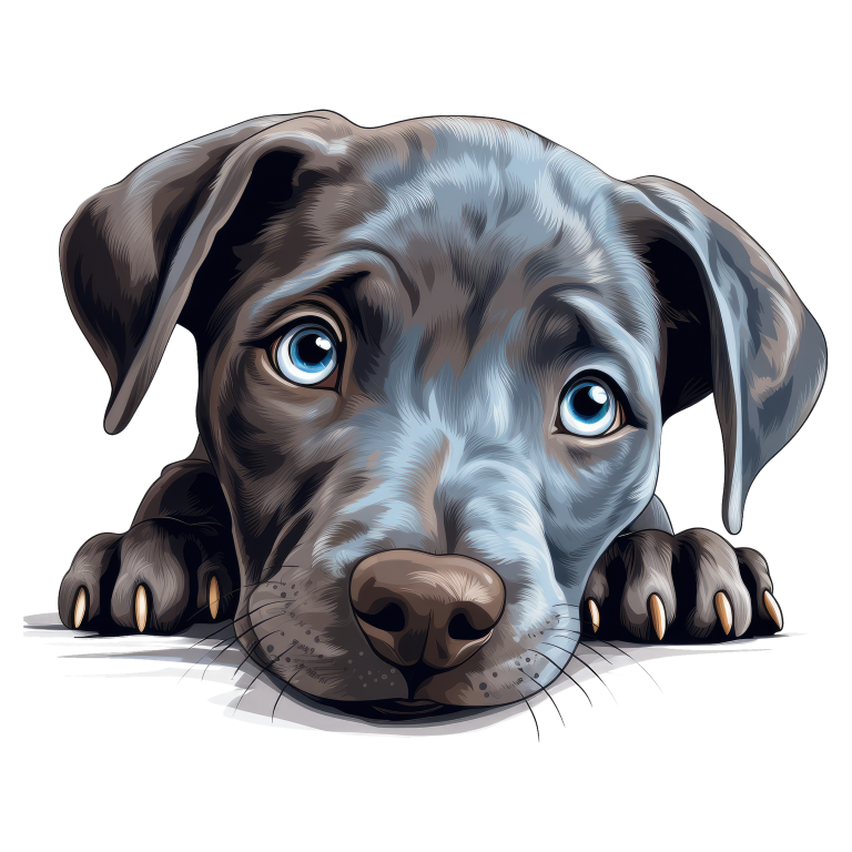 Blue Dog Puppy Cute Face Vinyl Sticker Decal