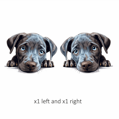 Blue Dog Puppy Cute Face Vinyl Sticker Decal