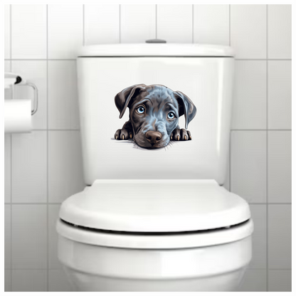 Blue Dog Puppy Cute Face Vinyl Sticker Decal
