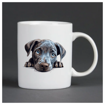 Blue Dog Puppy Cute Face Vinyl Sticker Decal