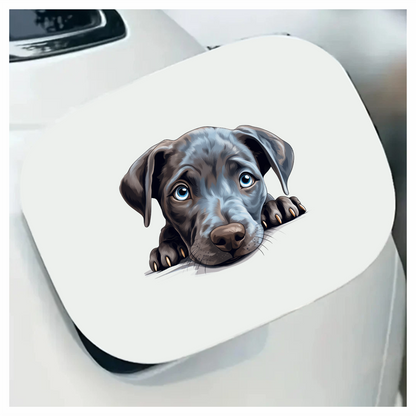 Blue Dog Puppy Cute Face Vinyl Sticker Decal