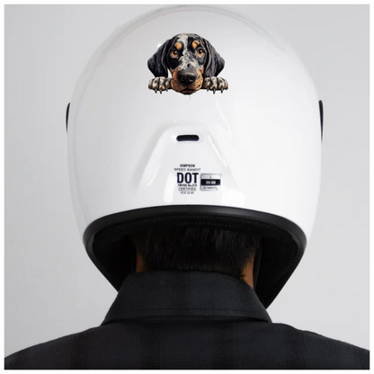 Black White Dog Hound Sad Vinyl Sticker Decal