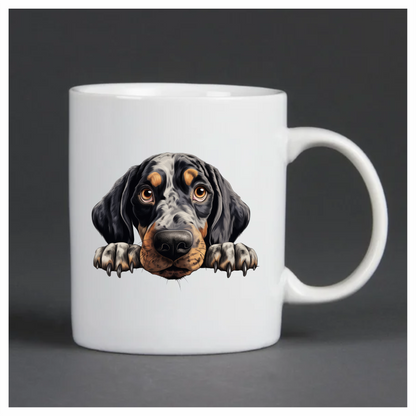 Black White Dog Hound Sad Vinyl Sticker Decal