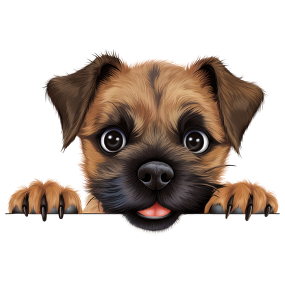 Brown Puppy Dog Cartoon Cute Vinyl Sticker Decal