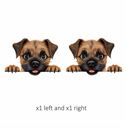 Brown Puppy Dog Cartoon Cute Vinyl Sticker Decal