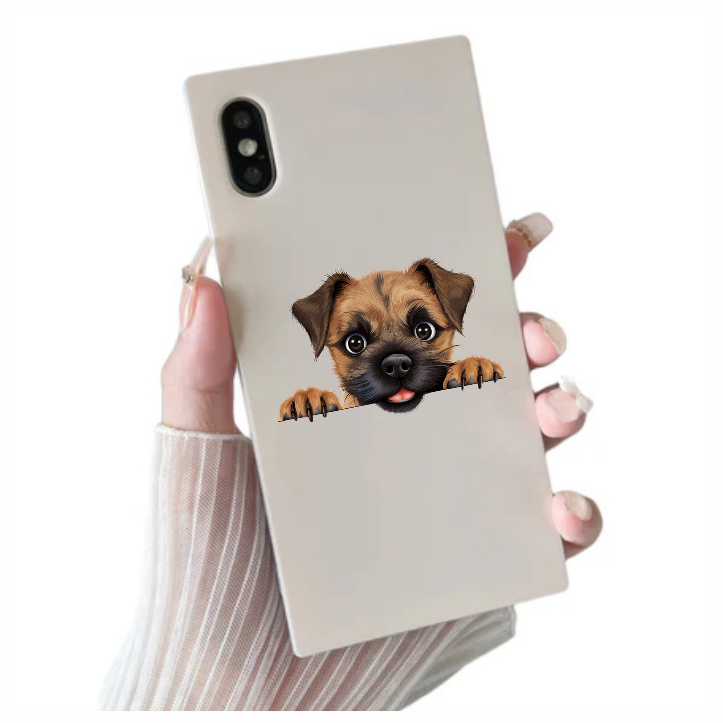 Brown Puppy Dog Cartoon Cute Vinyl Sticker Decal