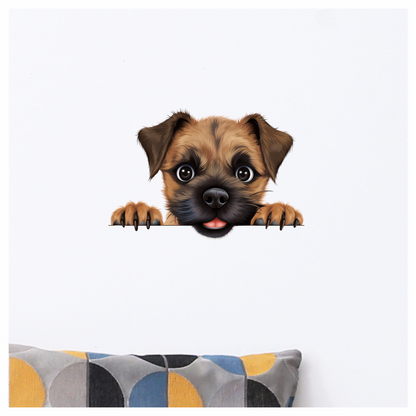 Brown Puppy Dog Cartoon Cute Vinyl Sticker Decal