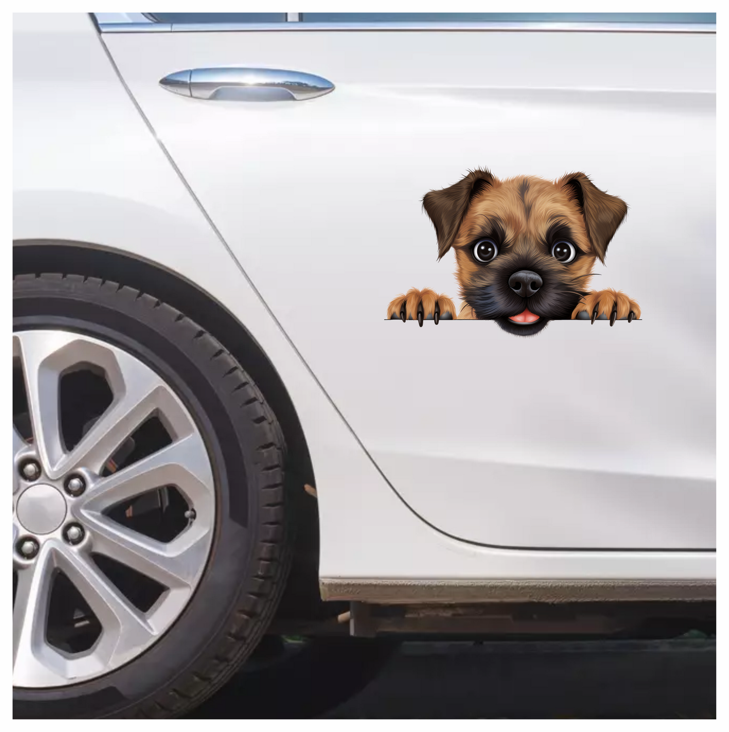 Brown Puppy Dog Cartoon Cute Vinyl Sticker Decal