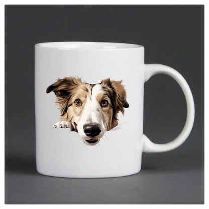 Brown White Dog Border Collie Vinyl Sticker Decal