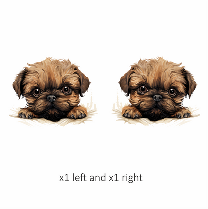 Brown Puppy Cute Dog Breed Vinyl Sticker Decal