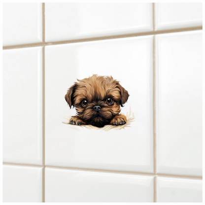 Brown Puppy Cute Dog Breed Vinyl Sticker Decal