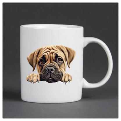 Brown Puppy Dog Mastiff Cute Vinyl Sticker Decal