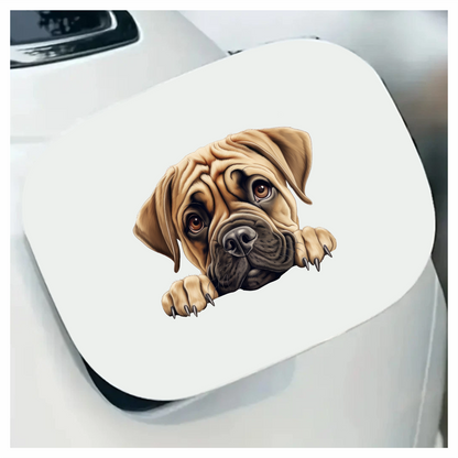 Brown Puppy Dog Mastiff Cute Vinyl Sticker Decal