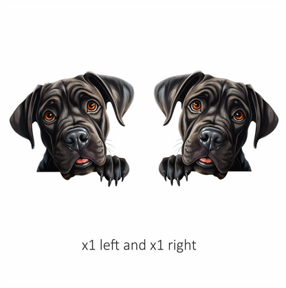 Black Dog Puppy Mastiff Cute Vinyl Sticker Decal