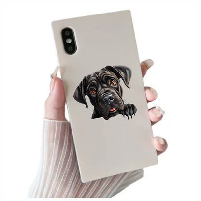 Black Dog Puppy Mastiff Cute Vinyl Sticker Decal