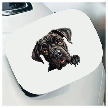 Black Dog Puppy Mastiff Cute Vinyl Sticker Decal