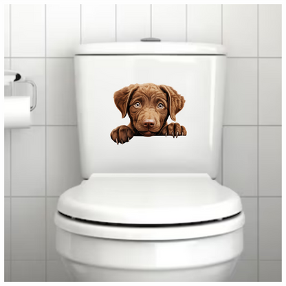 Brown Puppy Labrador Paw Cute Vinyl Sticker Decal