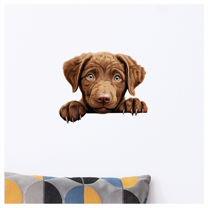 Brown Puppy Labrador Paw Cute Vinyl Sticker Decal