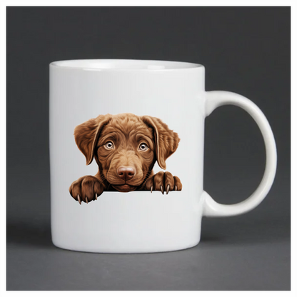 Brown Puppy Labrador Paw Cute Vinyl Sticker Decal